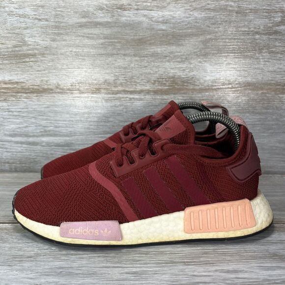 adidas Shoes - Adidas Women’s NMD R1 Collegiate Burgundy Clear Orange, B37646 Sneakers Size 8